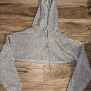 Gray Women's Super Cropped Hoodie